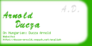 arnold ducza business card